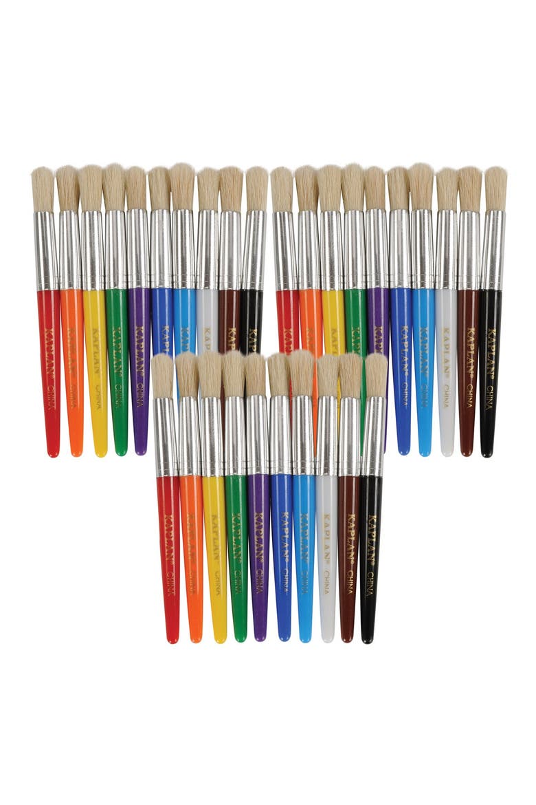 Easy to Grip Colored Chubby Brushes- Set of 30, Main, color, Multicolored