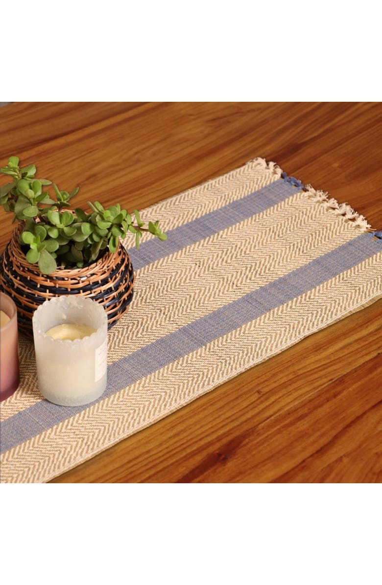 Mela Artisans Eco-Friendly Grass Table Runner, Alternate, color, Blue