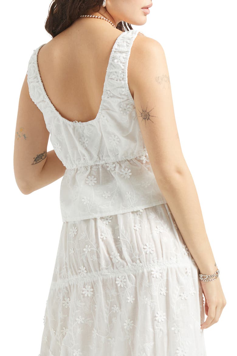 The Abigail Ruffle Crop Tank, Alternate, color, OFF WHITE FLORAL