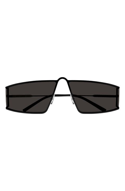 66mm Oversize Rectangular Sunglasses