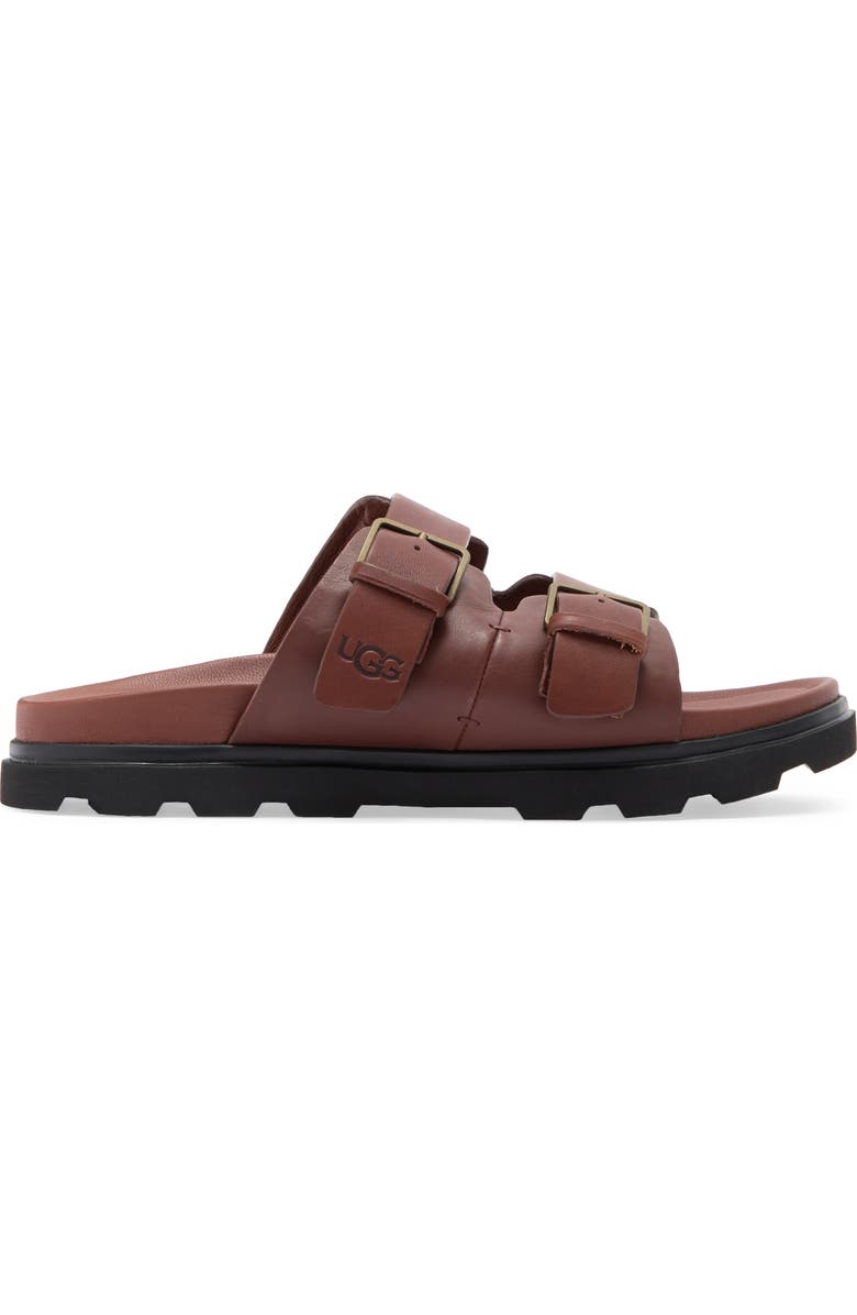 UGG<sup>®</sup> Capitola Buckle Slide Sandal, Alternate, color, Cognac
