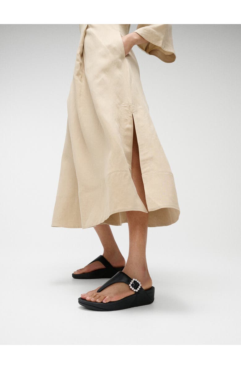 FitFlop Lulu Crystal-Buck le Toe-Post, Alternate, color, All Black