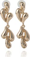 BCBG Generation Sculptural Heart Drop Earrings
