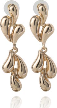 BCBG Generation Sculptural Heart Drop Earrings