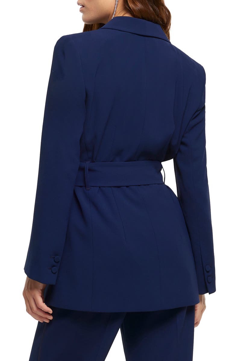 River Island Belted Tuxedo Blazer, Alternate, color,