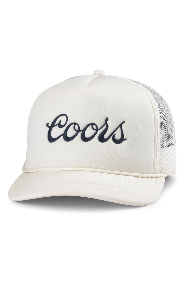 American Needle Roscoe Rope Trucker Cap, Main, color, Off White