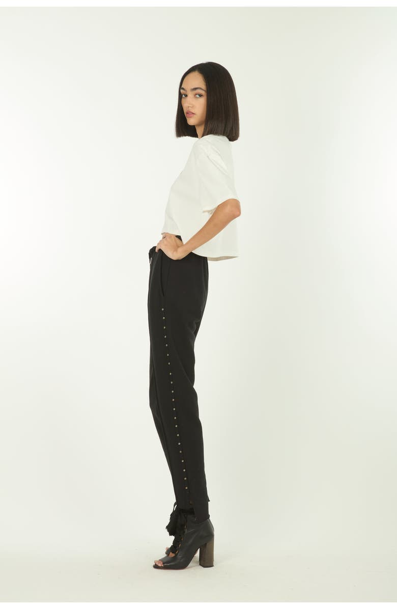 SECRET MISSION Sadye Sweatpants with Studs, Alternate, color, Black