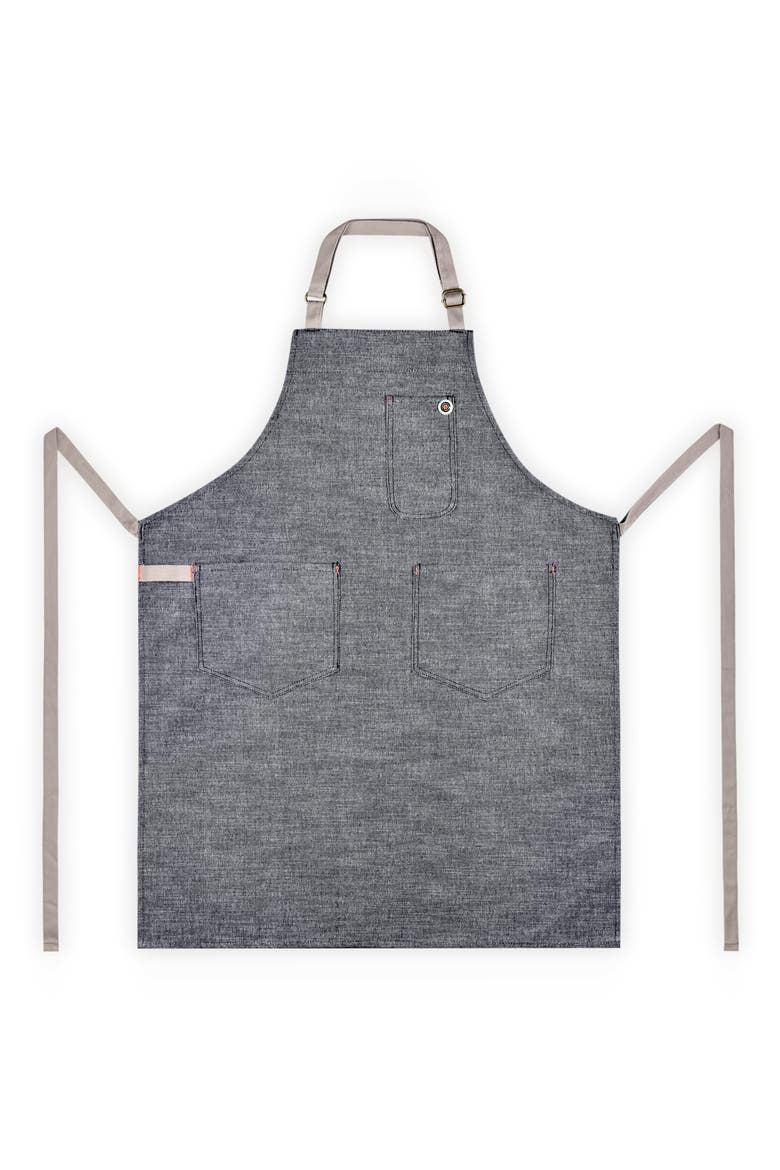Cotton Apron, Alternate, color, CHARBON