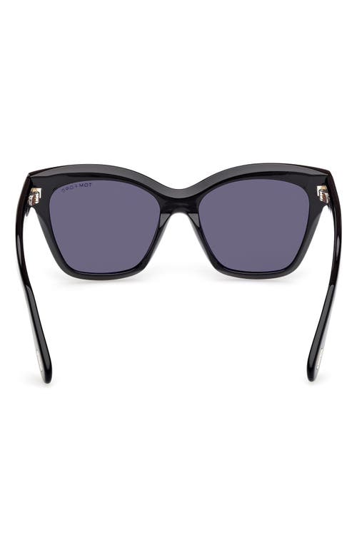 Tom Ford Elvira 55mm Butterfly Sunglasses In Black