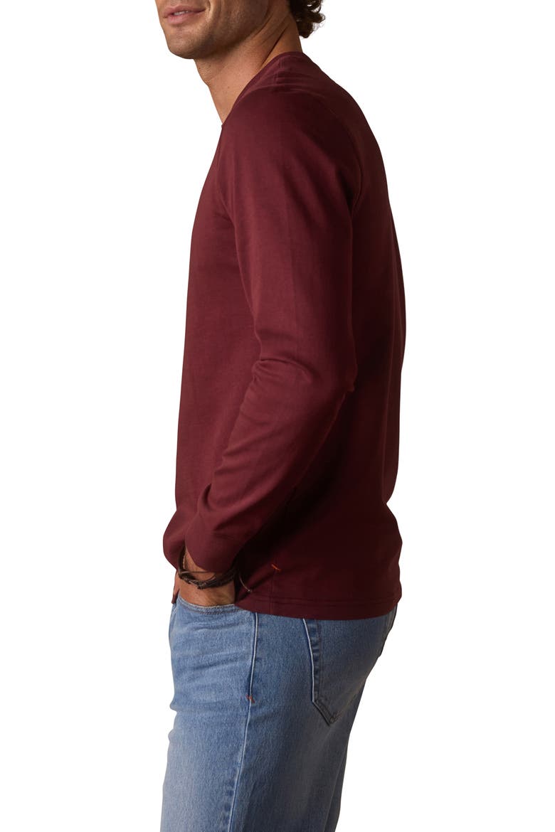 Lennox Cotton Long Sleeve T-Shirt, Alternate, color, PORT WINE