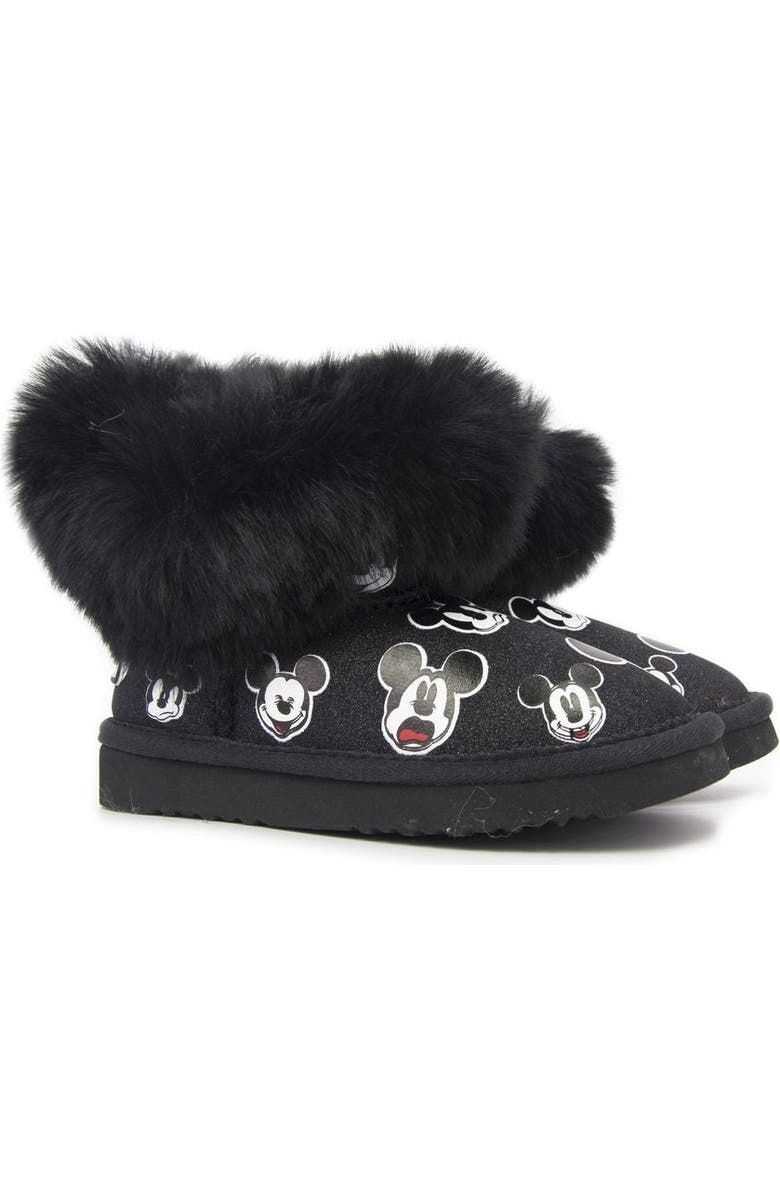 Master of Arts Faux Fur Mickey Boots, Main, color, Black