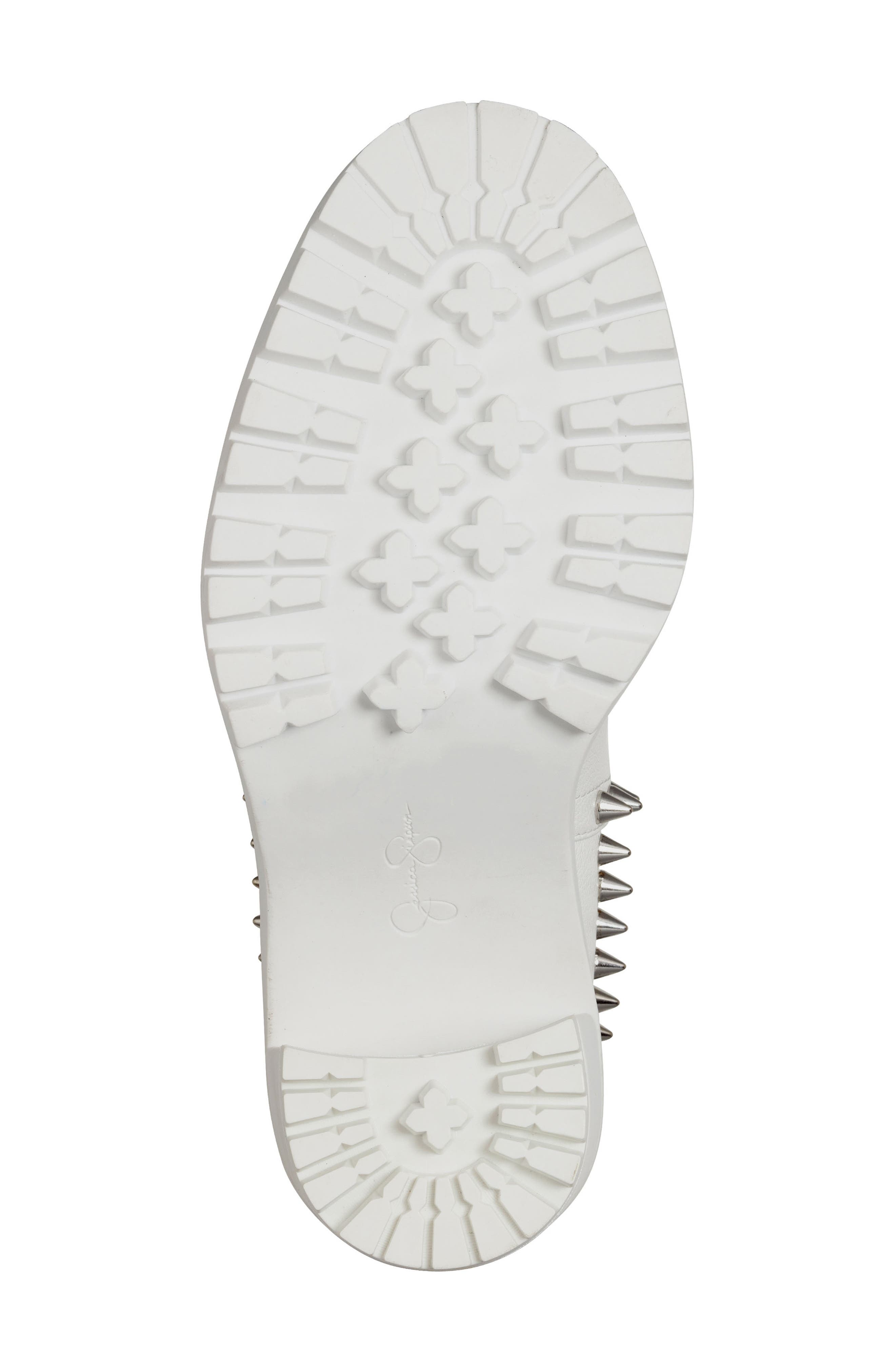 Demmie Studded Block Heel Bootie, Alternate, color, BRIGHT WHITE