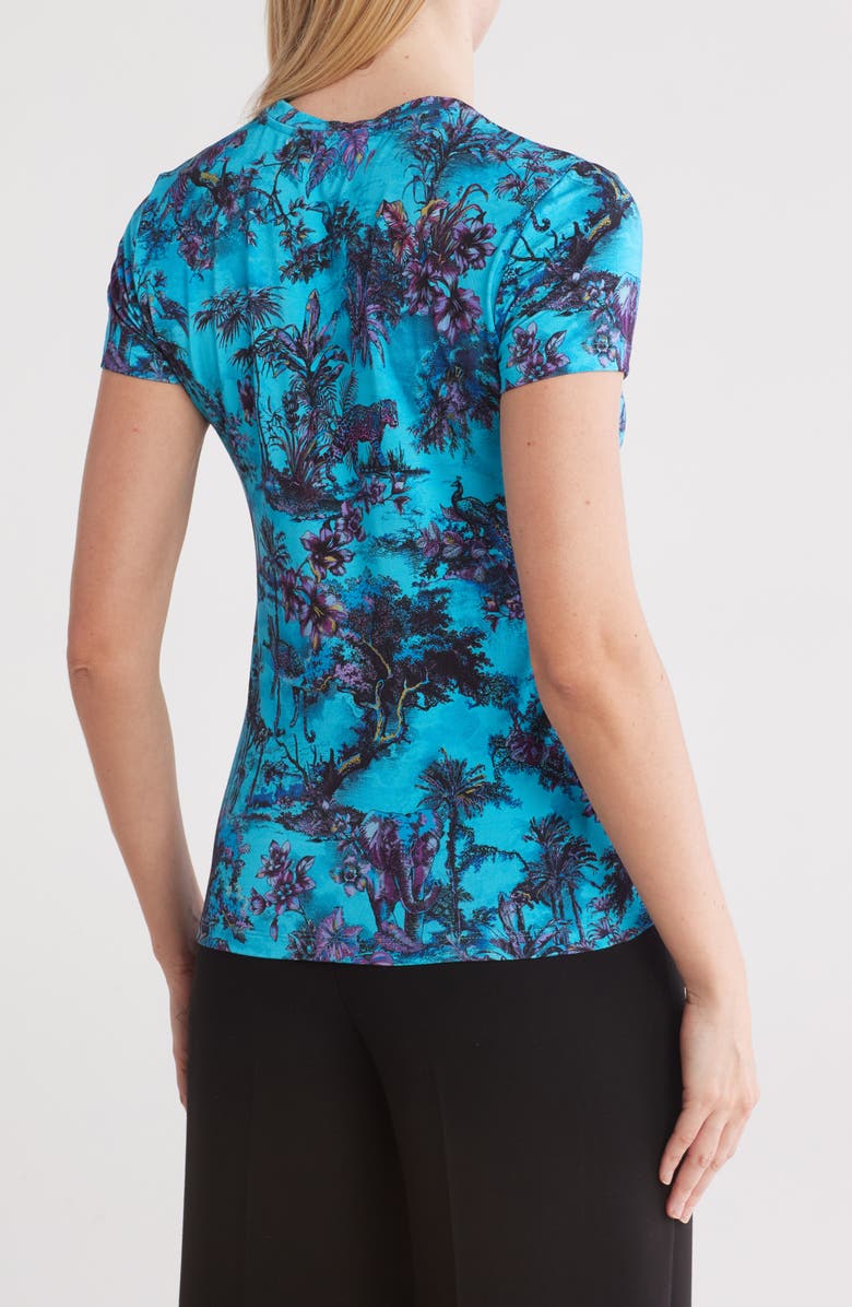 L'AGENCE Ressi Jungle Print Crewneck T-Shirt, Alternate, color, 