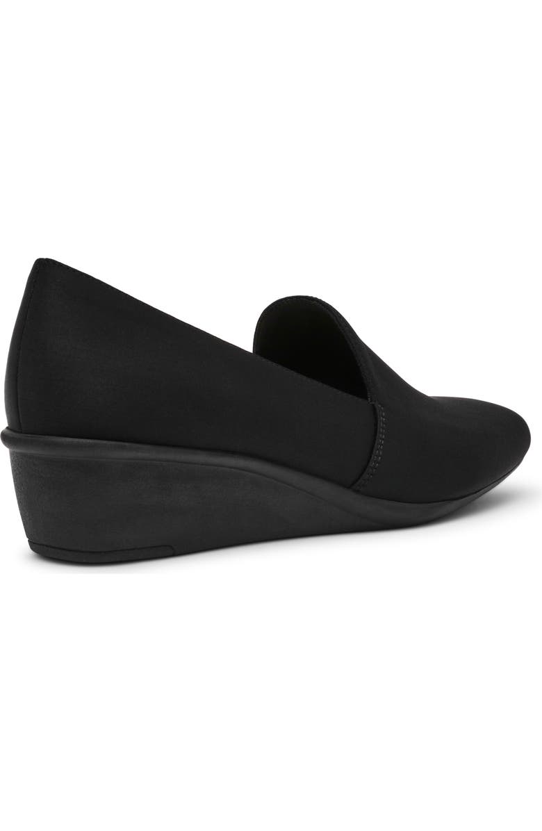 Anne Klein Wendell Wedge Pump, Alternate, color, Black Stretch