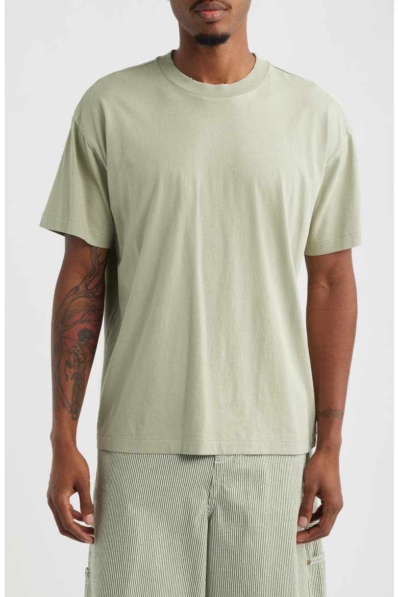 Distressed Organic Cotton T-Shirt, Main, color, SAGE