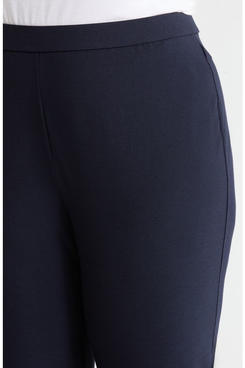 Stretch Crepe Kick Flare Ankle Pants, Alternate, color, INK