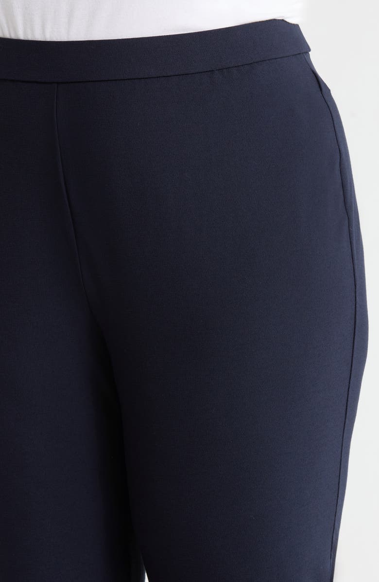 Eileen Fisher Stretch Crepe Kick Flare Ankle Pants, Alternate, color, Ink