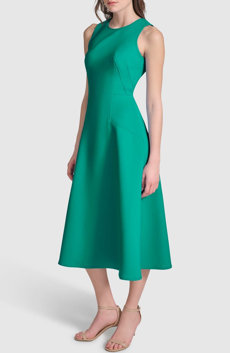 Calvin Klein Sleeveless Scuba Midi Dress, Alternate, color,