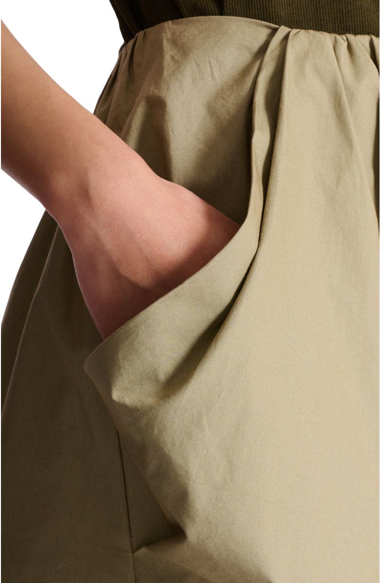 Balmain Cotton poplin balloon skirt, Alternate, color, Green