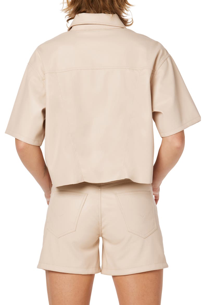 Oversize Crop Button-Up Top, Alternate, color, SHELL