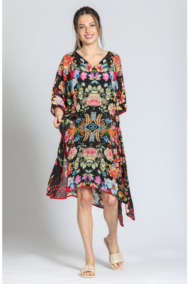 Print Midi Caftan, Alternate, color, BLACK MULTI