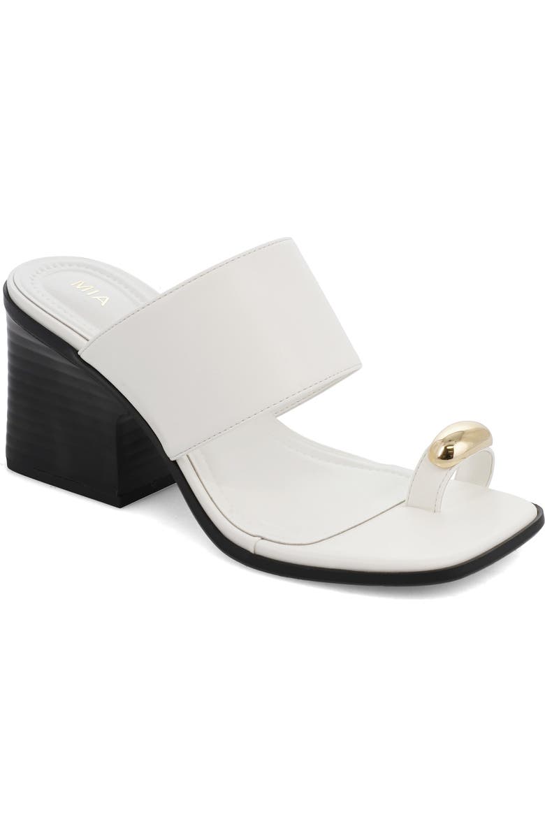 MIA Fawn Toe Loop Sandal, Main, color, White