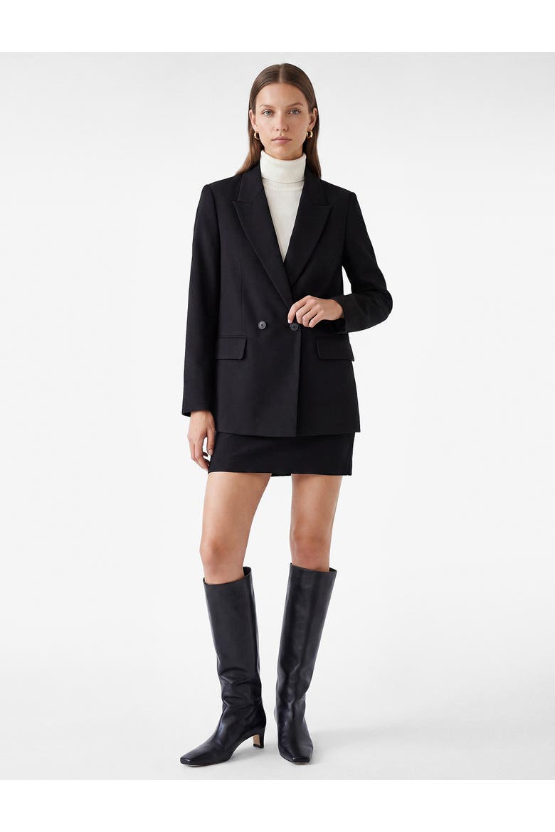 Wrap Blazer Jacket, Main, color, BLACK