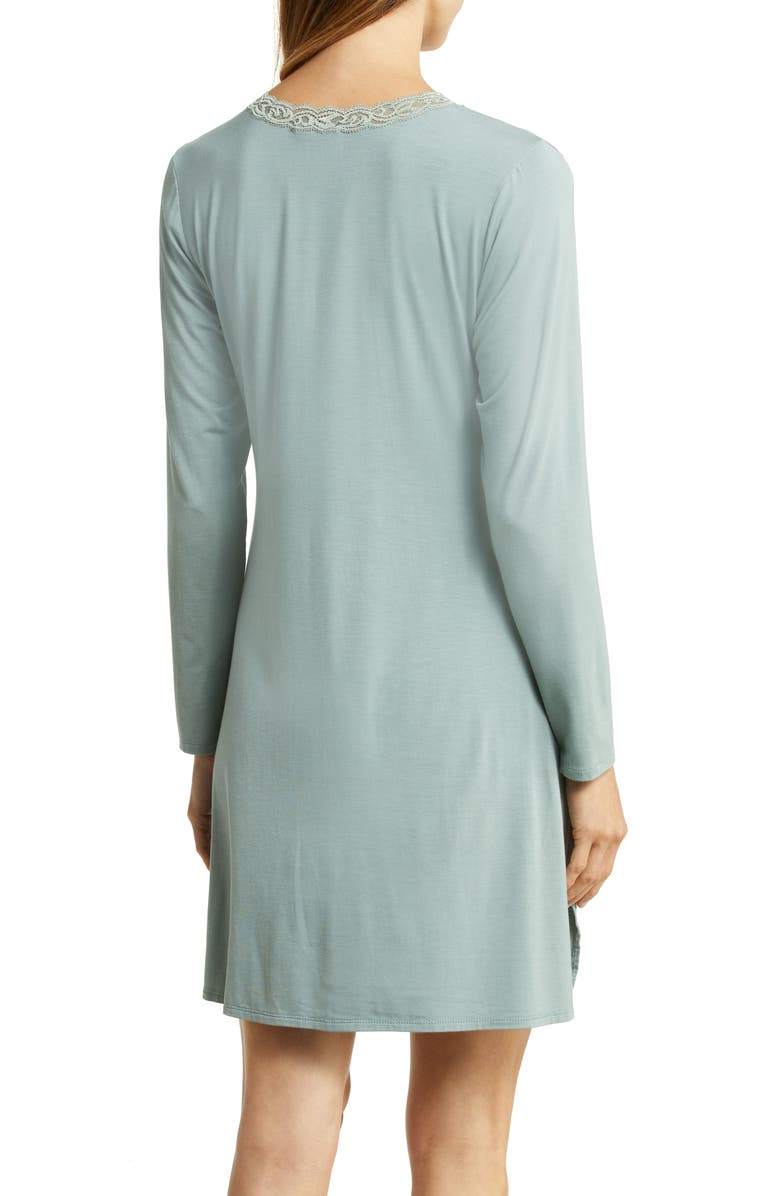 Natori Feathers Long Sleeve Nightgown, Alternate, color, 