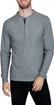 TailorByrd Cozy Waffle Knit Long Sleeve Henley