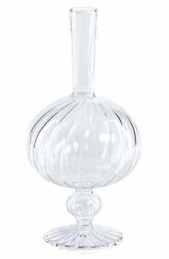Zodax Vellum Spiral Footed Glass Vase