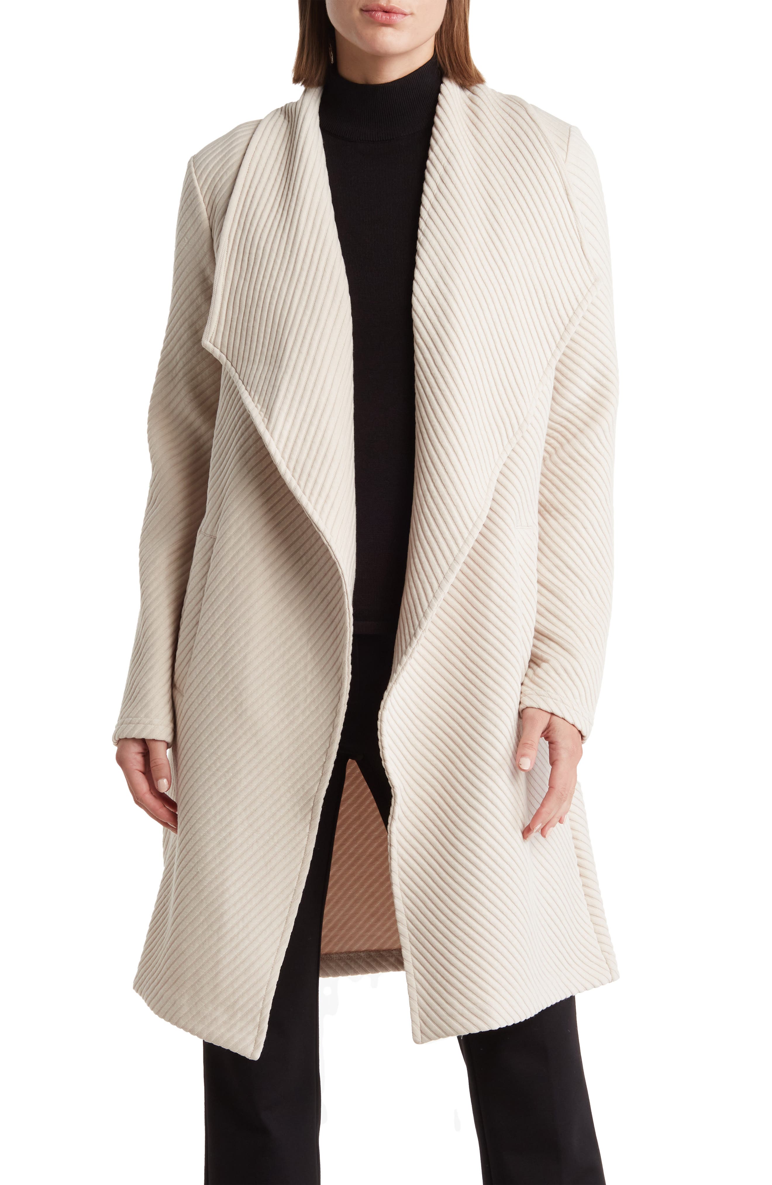 T Tahari Ottoman Waterfall Knit Topper