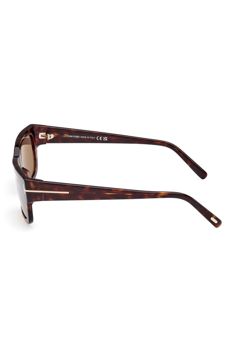 54mm Square Sunglasses, Alternate, color, DARK HAVANA / ROVIEX MIRROR