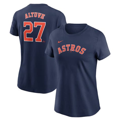 Women's Nike Jose Altuve Navy Houston Astros Fuse Name & Number T-Shirt