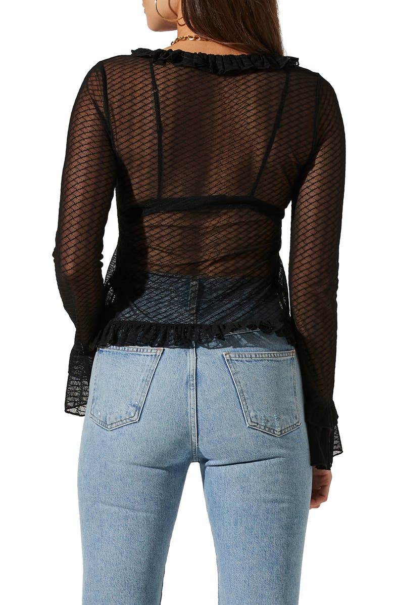 ASTR the Label Lace Front Tie Bed Jacket, Alternate, color,