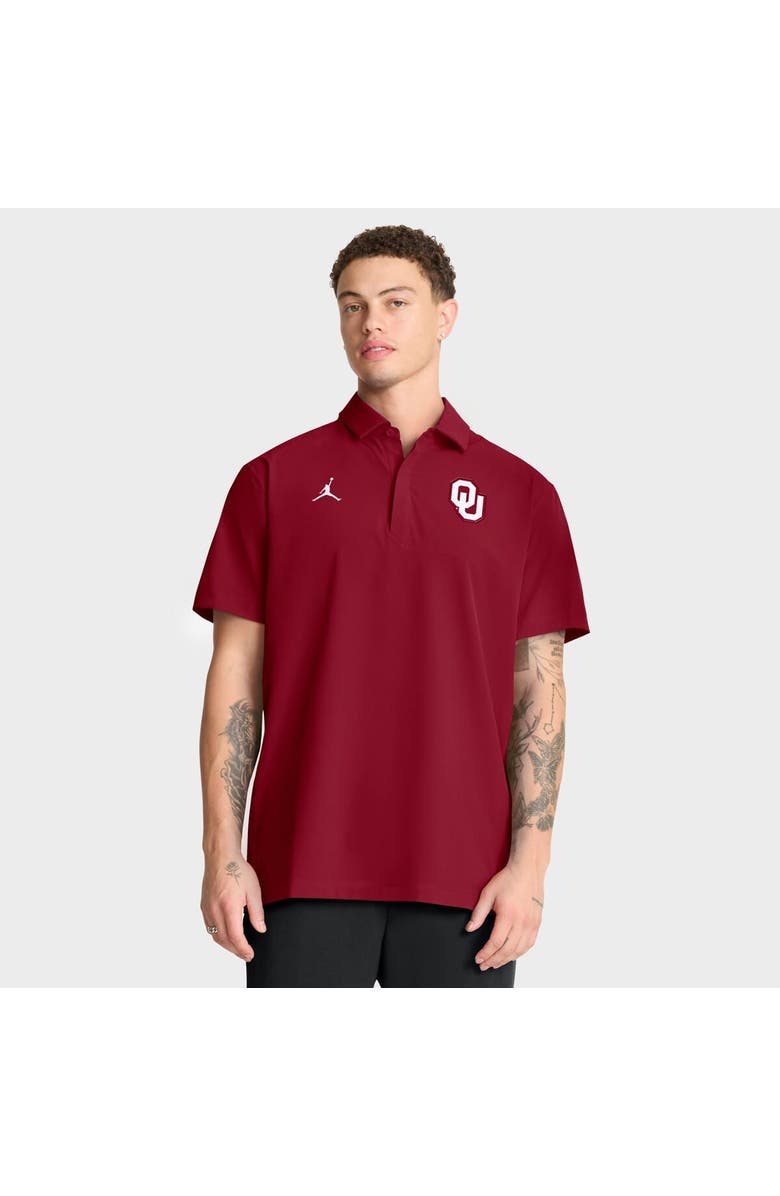 Jordan Brand Men's Jordan Brand Crimson Oklahoma Sooners 2025 Coaches Sideline Polo, Main, color, Crimson