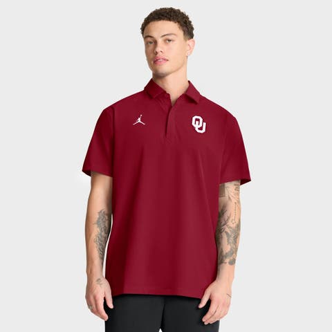 Men's Jordan Brand Crimson Oklahoma Sooners 2025 Coaches Sideline Polo
