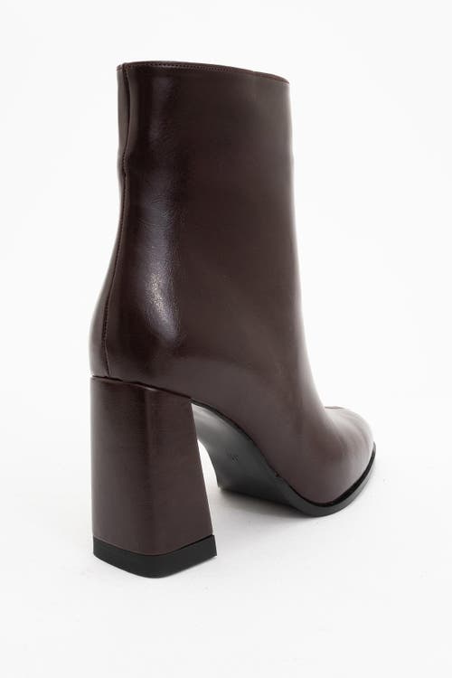 Prologue Shoes Jewel High Heel Boot In Burgundy