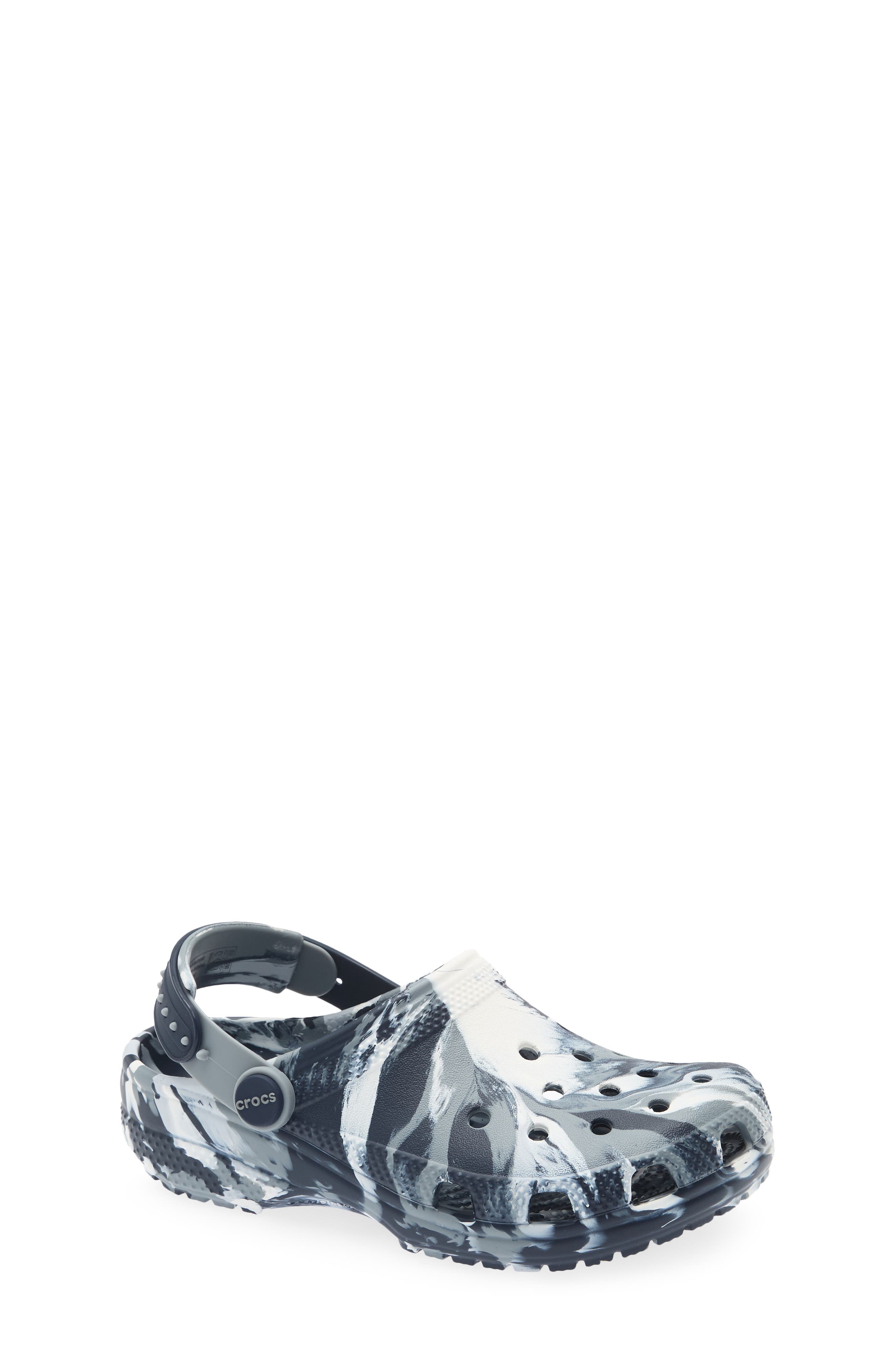 Kids' Classic Marbled Clog, Main, color, NAVY/MULTI