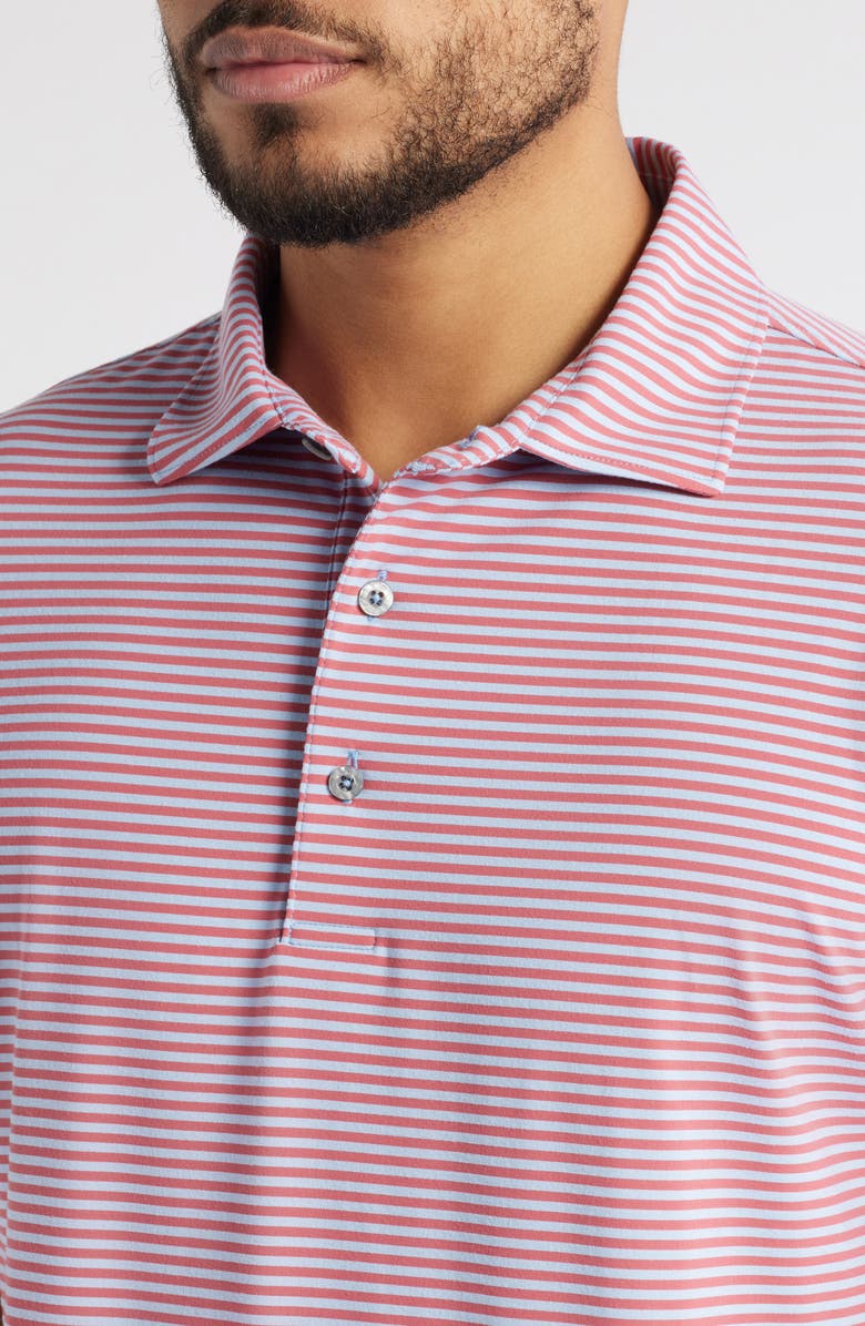 Scott Barber Prep Stripe Polo, Alternate, color, Berry
