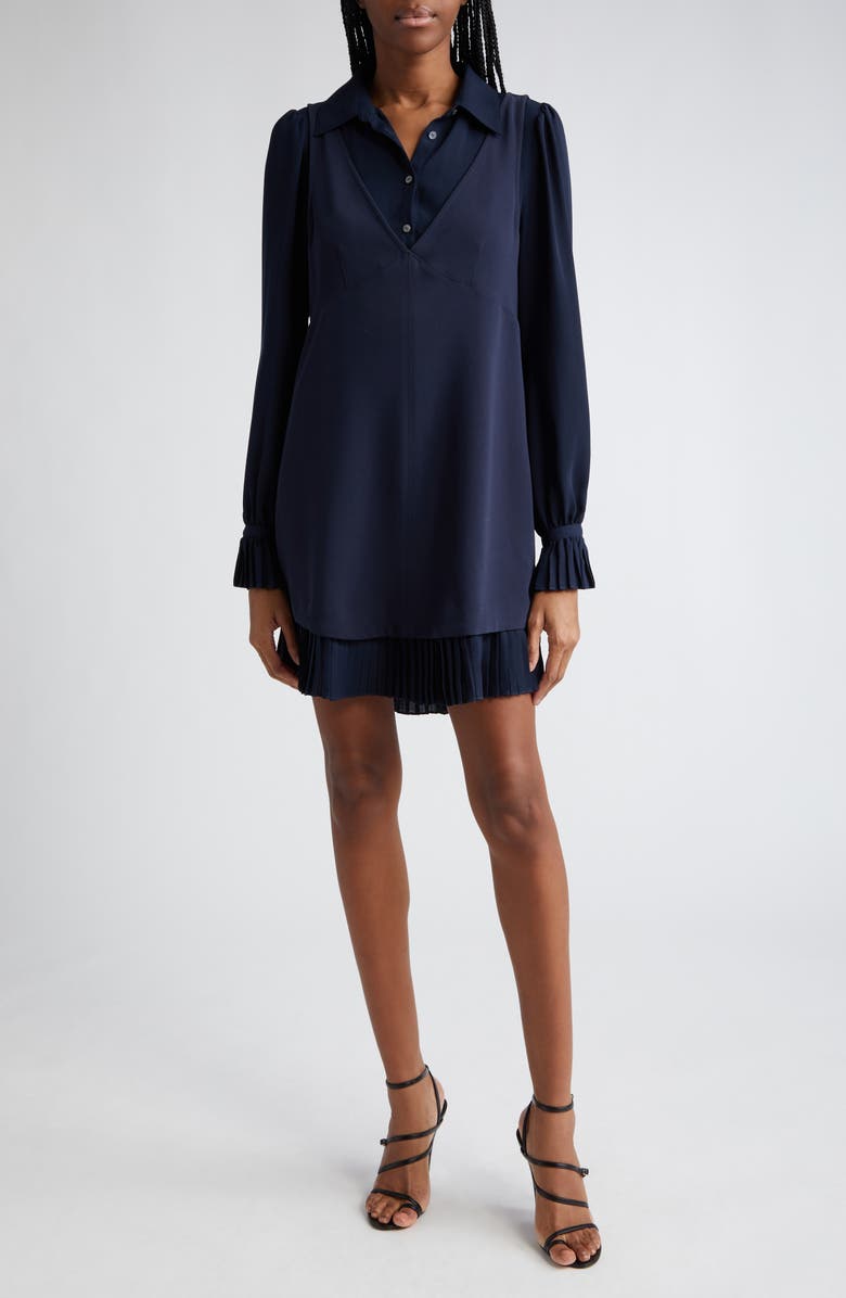 Cinq à Sept Rayna Layered Long Sleeve Minidress, Main, color,