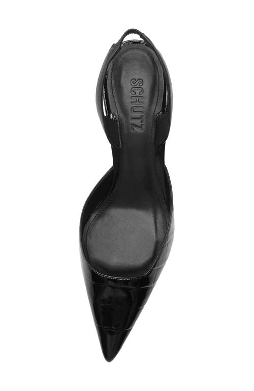 Shop Schutz Paola Mid Slingback Pointed Toe Pump In Black