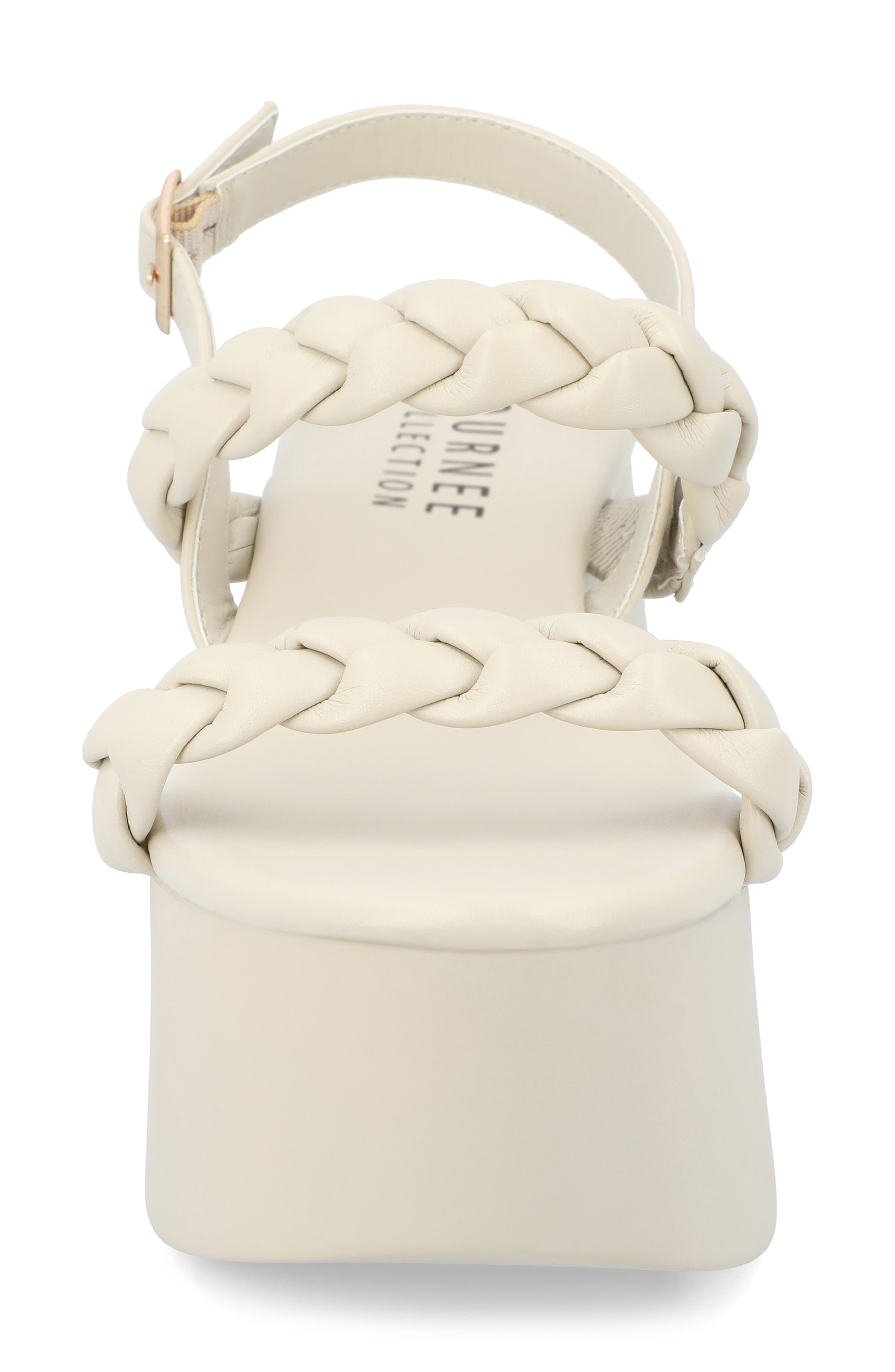 Zannah Braided Platform Sandal, Alternate, color, STONE