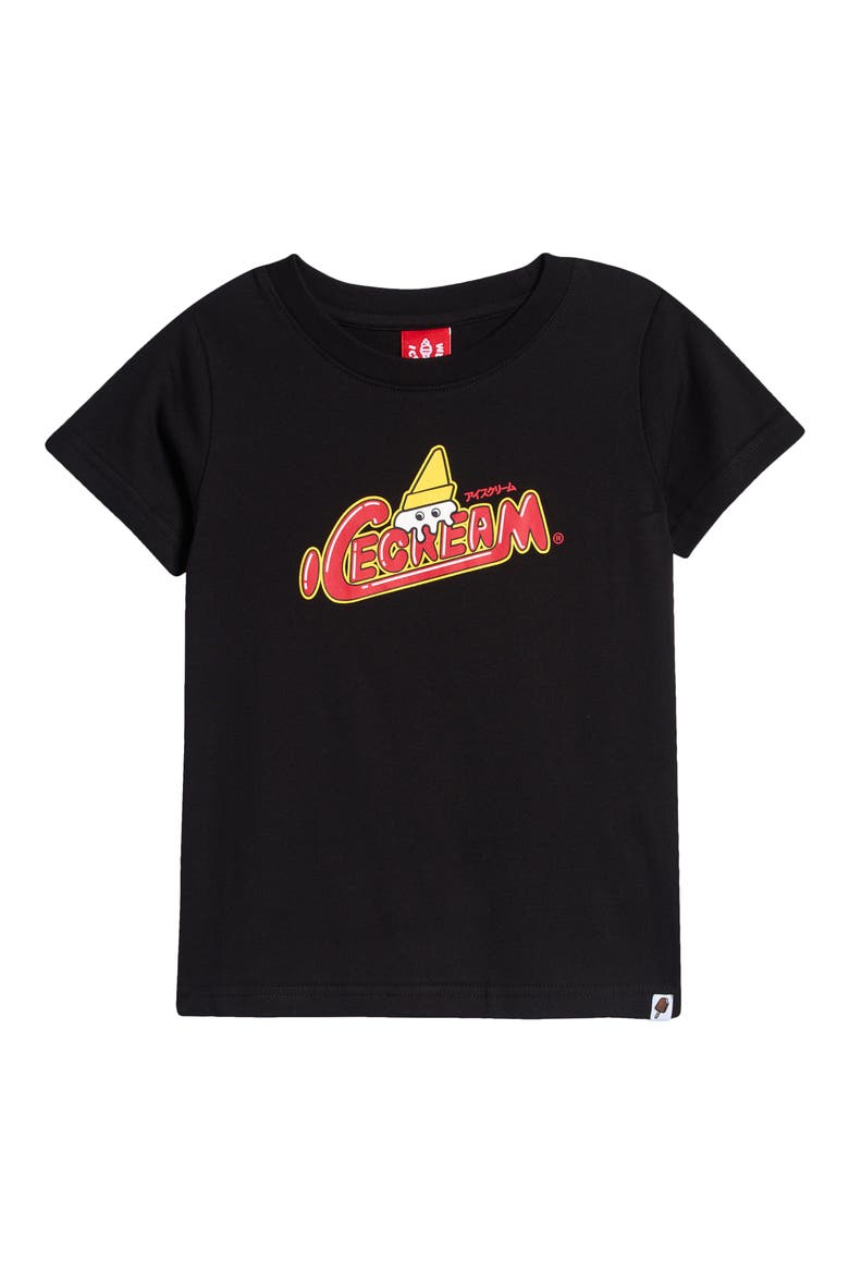Kids' Icedream Cotton Graphic T-Shirt, Main, color, BLACK