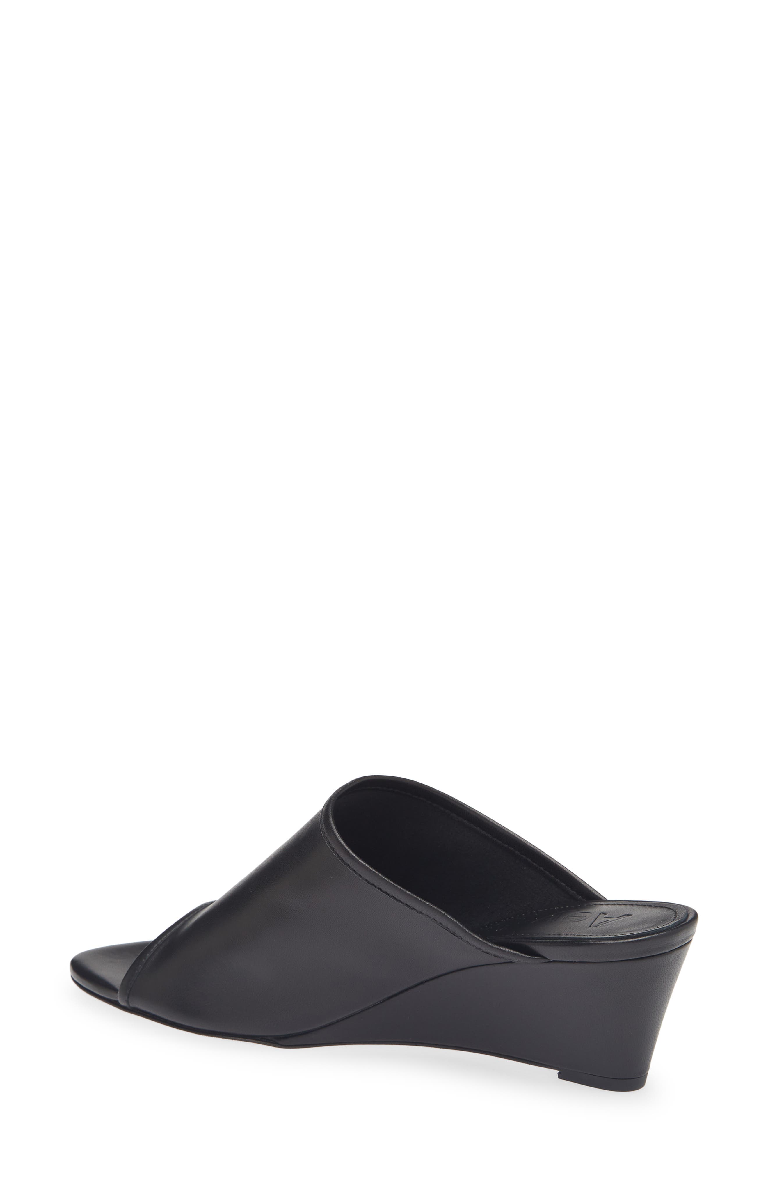 aeyde Suzanne Wedge Sandal, Alternate, color, Black