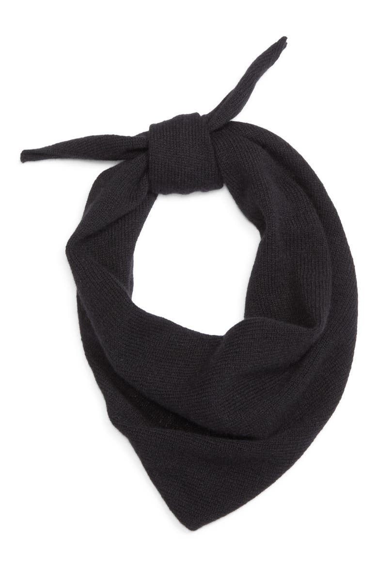 Reel Cashmere Triangle Scarf, Main, color, SA7210 BLACK