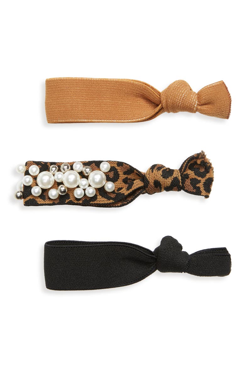 3-Pack Crystal Scrunchies, Main, color, CHEETAH