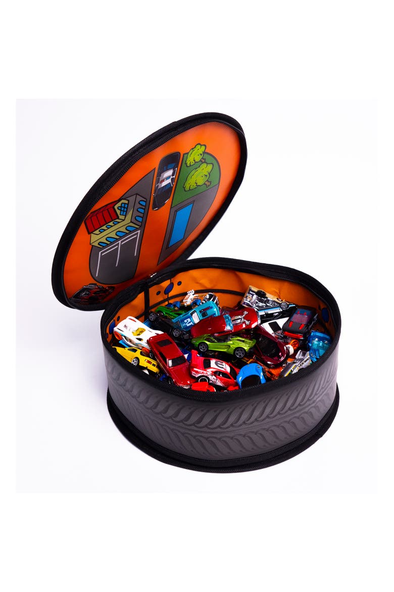 ZipBin Hot Wheels Wheelie Track Pack Storage Case & Racetrack Mat, Alternate, color, Multicolored