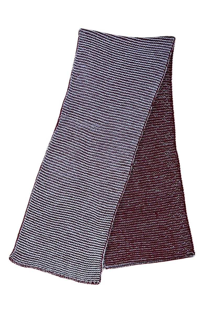 MARCUS ADLER Two-Tone Open Knit Scarf, Alternate, color, Burgundy