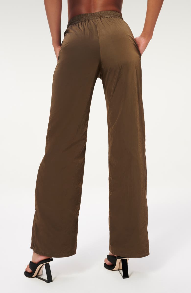 Good American Wide Leg Track Pants, Alternate, color, 