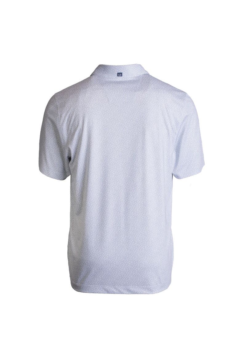 Men's Cutter & Buck  White Ivy League Pike Eco Pebble Print Stretch Recycled Polo, Alternate, color, White